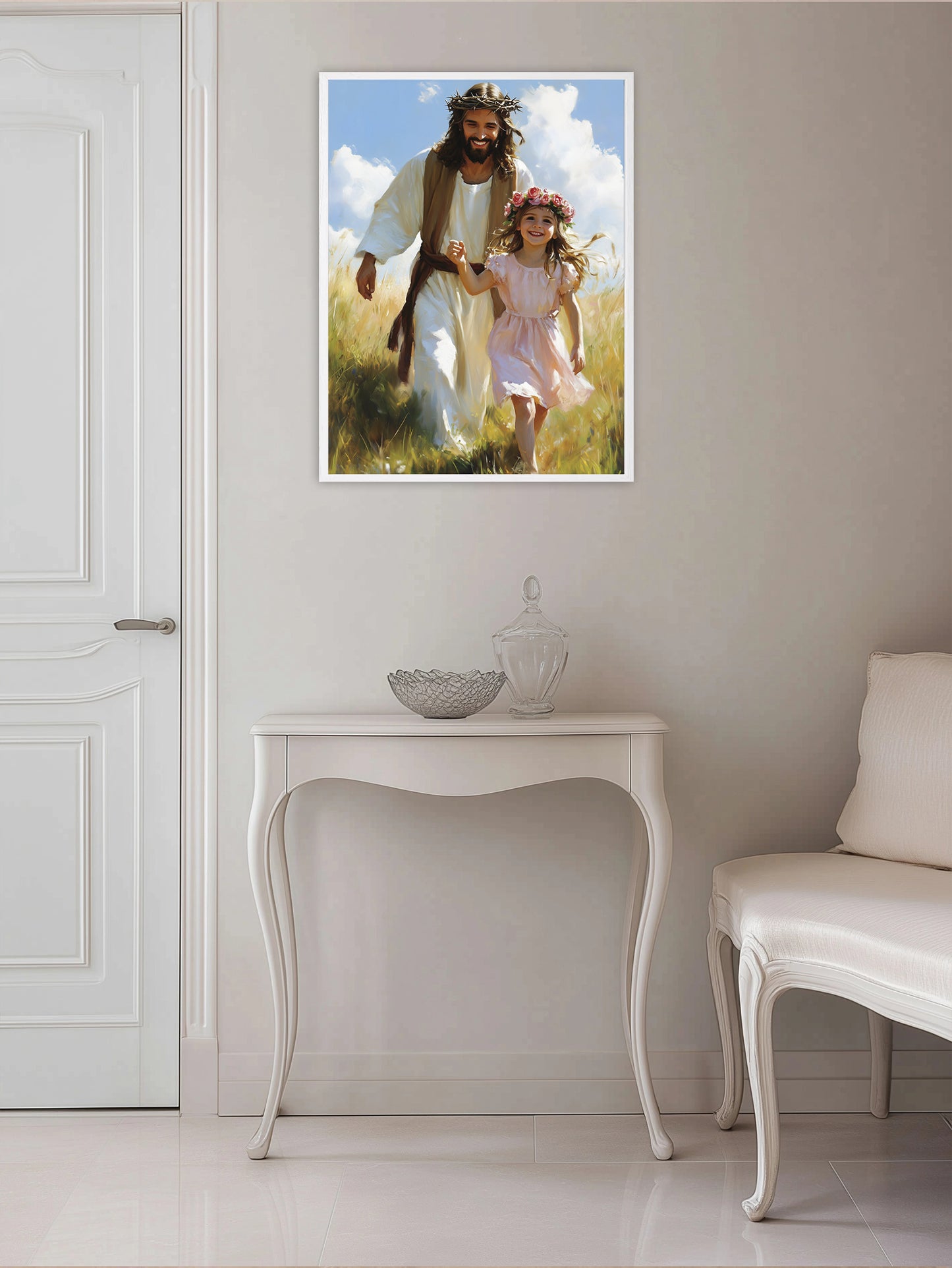 Jesus Love Girl | Jesus with Girl | Jesus Oil Painting | The Living Christ | Christian Wall Art | Bible Art | Jesus is Among Us | LDS Art