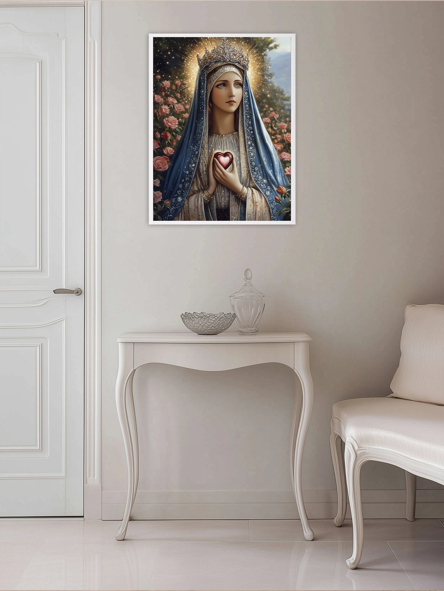 Sacred Heart of Mary | Our Lady Art | Classical Our Lady Oil Painting | Picture of Our Lady | Bible Art | Fantasy World | LDS Art