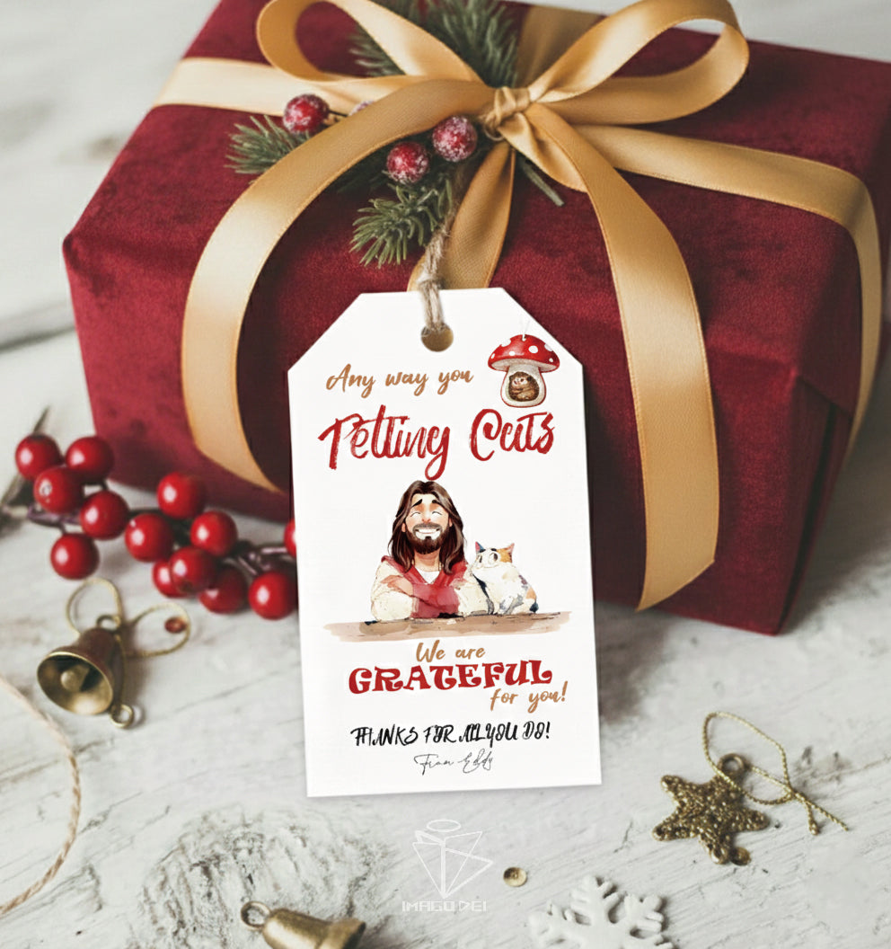 可编辑圣诞贺卡：圣诞老人来信、耶稣、气球和精灵的到来（可打印数字模板 0016）