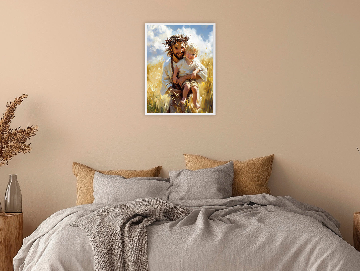 Jesus Love Boy | Jesus Holding Boy | Jesus Oil Painting | The Living Christ | Christian Wall Art | Bible Art | Jesus is Among Us | LDS Art