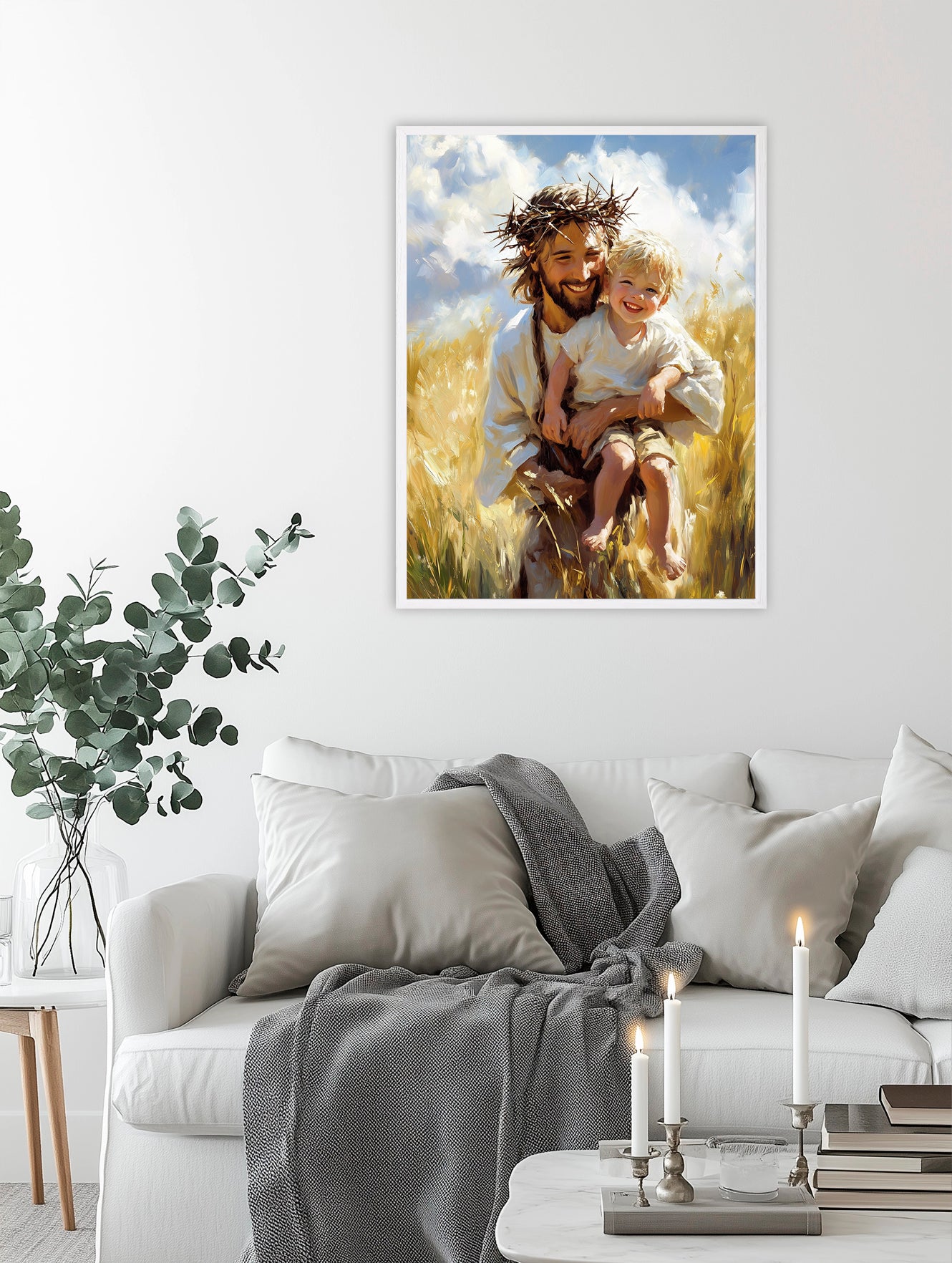 Jesus Love Boy | Jesus Holding Boy | Jesus Oil Painting | The Living Christ | Christian Wall Art | Bible Art | Jesus is Among Us | LDS Art