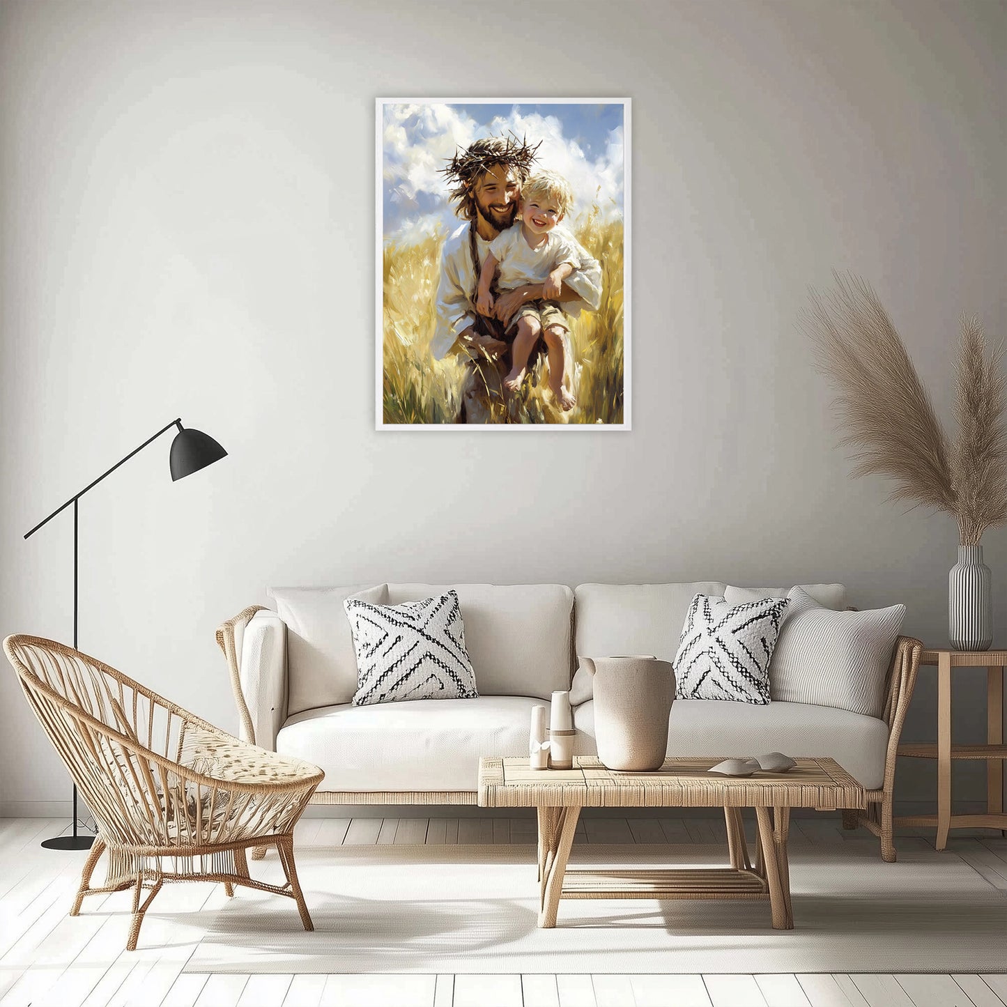 Jesus Love Boy | Jesus Holding Boy | Jesus Oil Painting | The Living Christ | Christian Wall Art | Bible Art | Jesus is Among Us | LDS Art