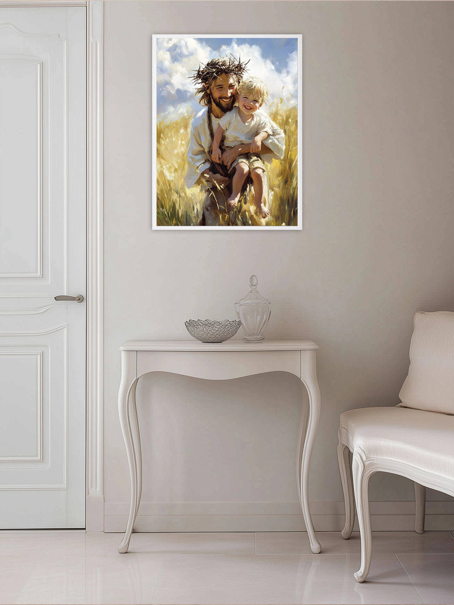 Jesus Love Boy | Jesus Holding Boy | Jesus Oil Painting | The Living Christ | Christian Wall Art | Bible Art | Jesus is Among Us | LDS Art