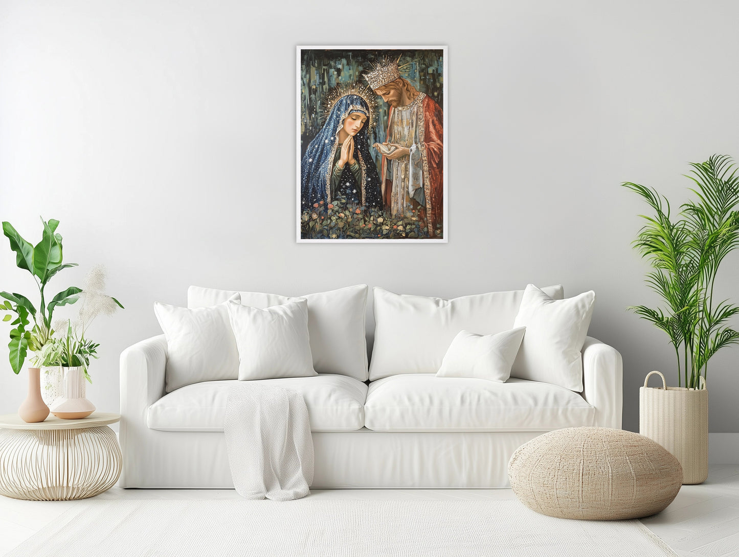 Holy Family | Our Lady and Joseph | Holy Family Oil Painting | The Living Family | Christian Wall Art | Bible Art | Fantasy World | LDS Art