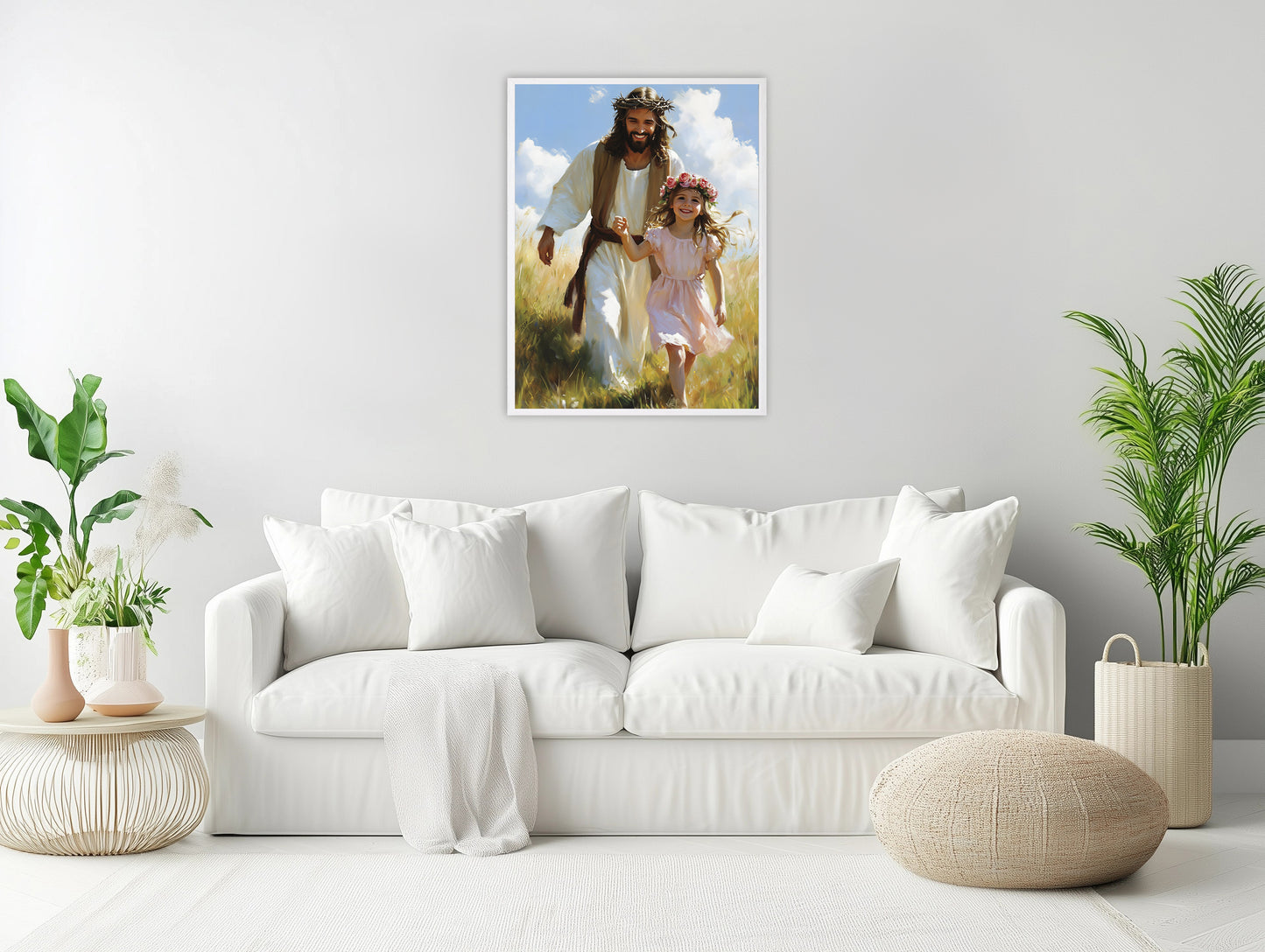 Jesus Love Girl | Jesus with Girl | Jesus Oil Painting | The Living Christ | Christian Wall Art | Bible Art | Jesus is Among Us | LDS Art