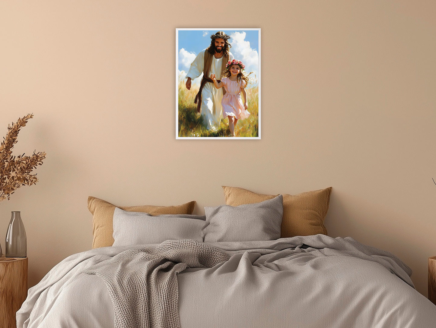 Jesus Love Girl | Jesus with Girl | Jesus Oil Painting | The Living Christ | Christian Wall Art | Bible Art | Jesus is Among Us | LDS Art