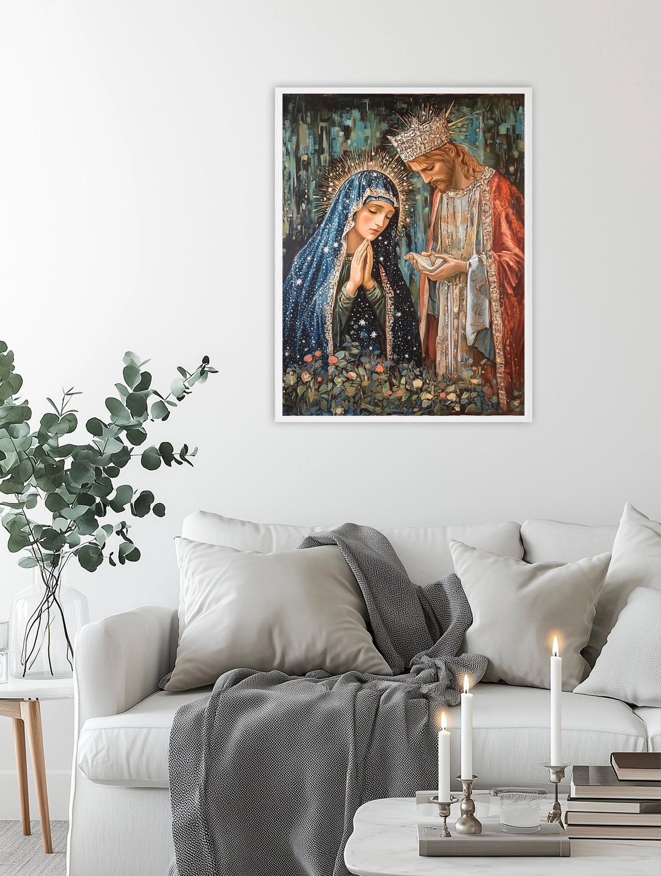 Holy Family | Our Lady and Joseph | Holy Family Oil Painting | The Living Family | Christian Wall Art | Bible Art | Fantasy World | LDS Art