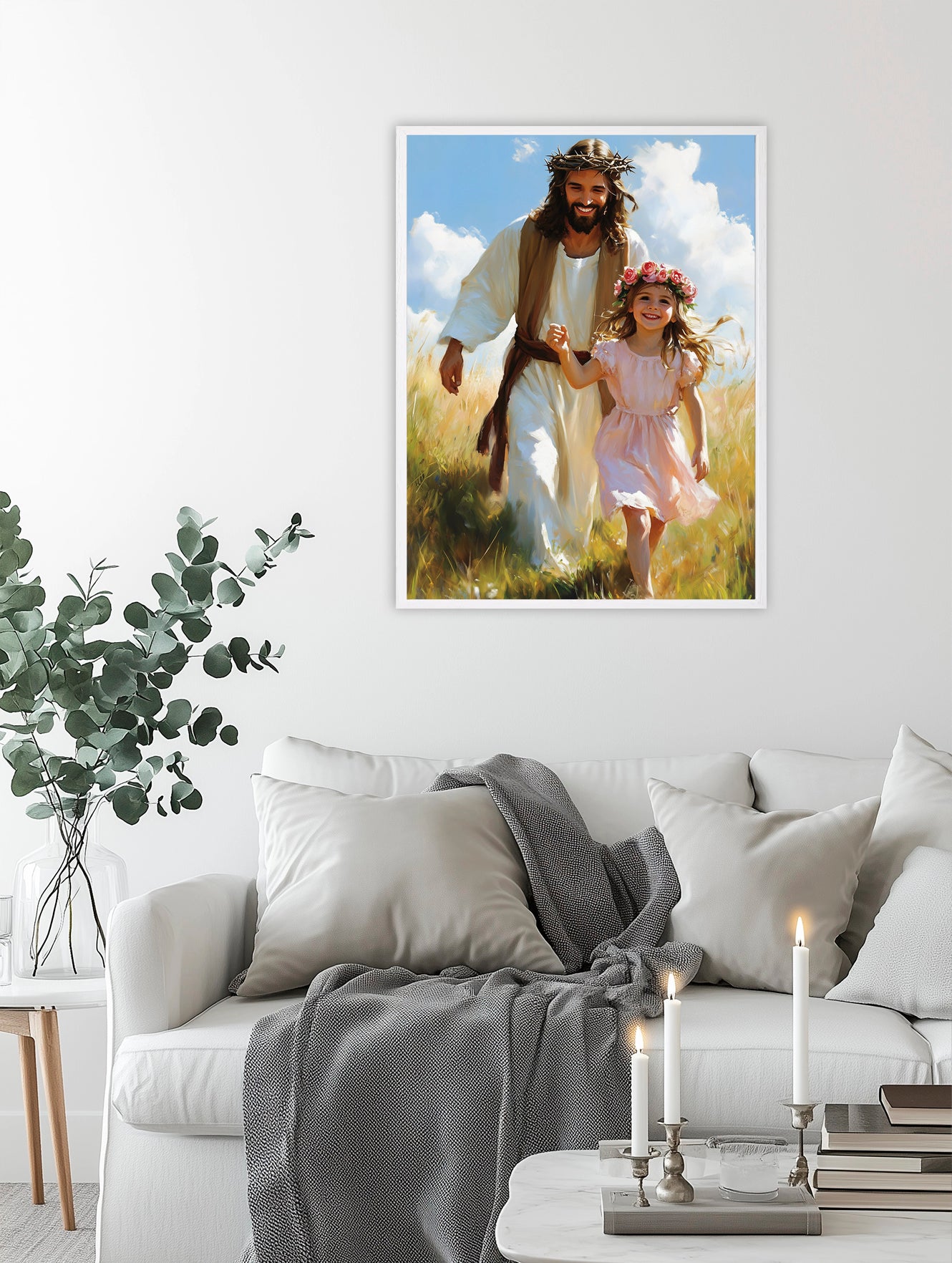 Jesus Love Girl | Jesus with Girl | Jesus Oil Painting | The Living Christ | Christian Wall Art | Bible Art | Jesus is Among Us | LDS Art