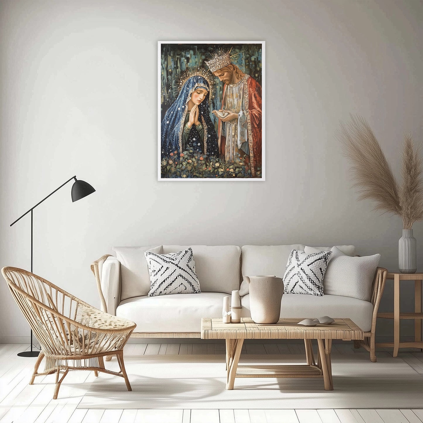 Holy Family | Our Lady and Joseph | Holy Family Oil Painting | The Living Family | Christian Wall Art | Bible Art | Fantasy World | LDS Art
