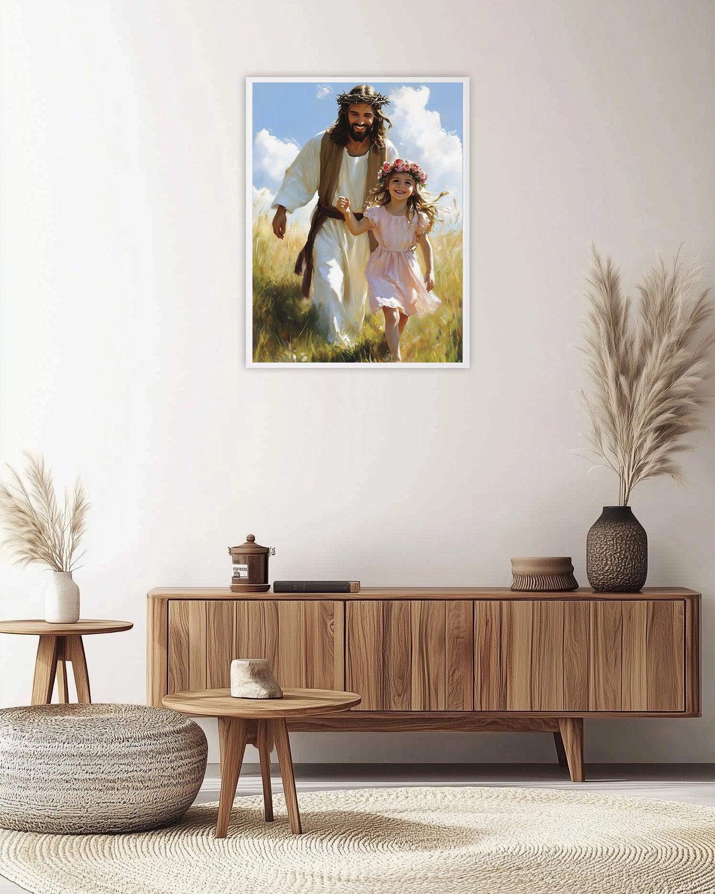 Jesus Love Girl | Jesus with Girl | Jesus Oil Painting | The Living Christ | Christian Wall Art | Bible Art | Jesus is Among Us | LDS Art