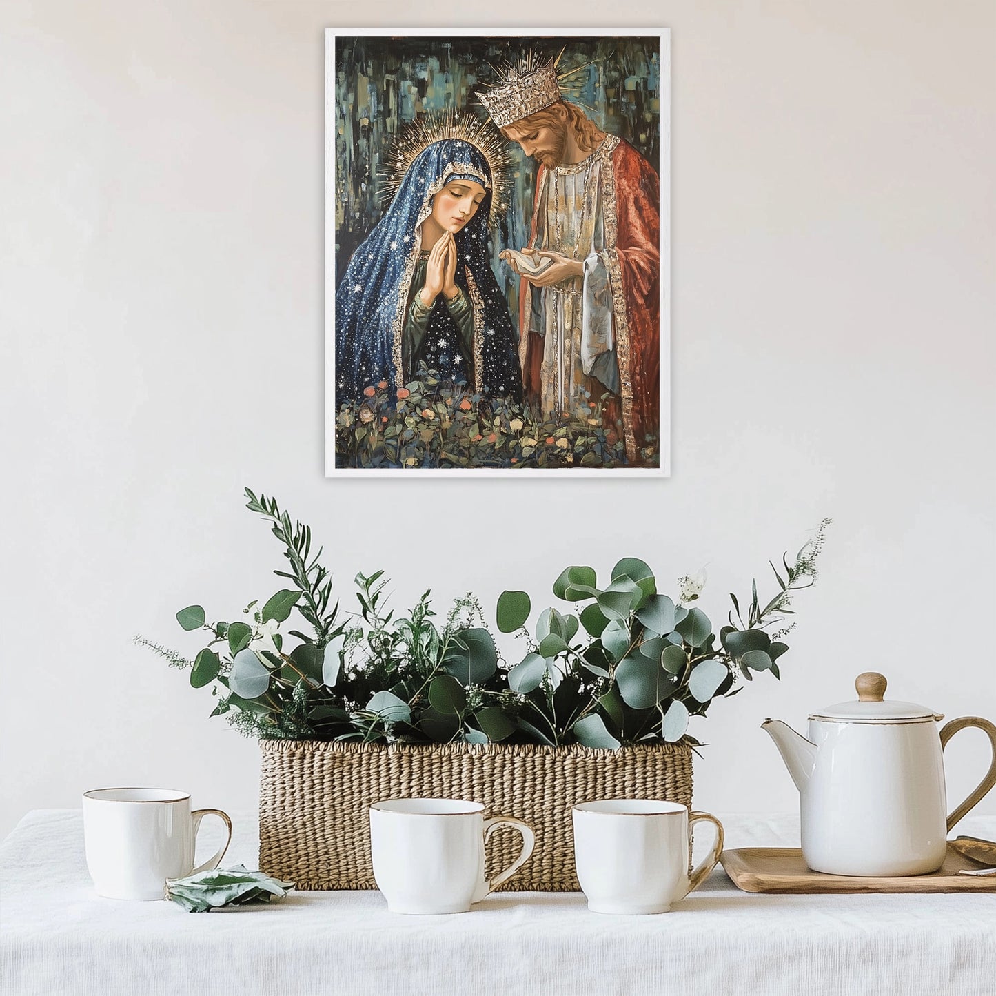 Holy Family | Our Lady and Joseph | Holy Family Oil Painting | The Living Family | Christian Wall Art | Bible Art | Fantasy World | LDS Art