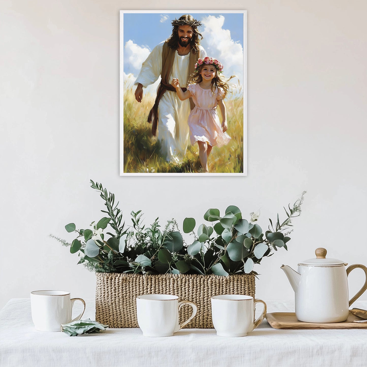 Jesus Love Girl | Jesus with Girl | Jesus Oil Painting | The Living Christ | Christian Wall Art | Bible Art | Jesus is Among Us | LDS Art