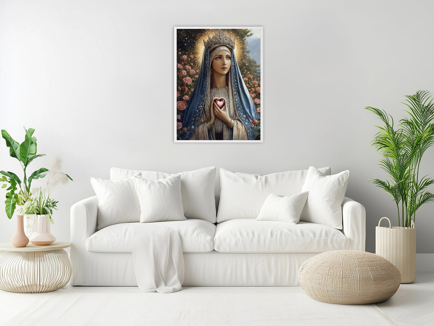 Sacred Heart of Mary | Our Lady Art | Classical Our Lady Oil Painting | Picture of Our Lady | Bible Art | Fantasy World | LDS Art
