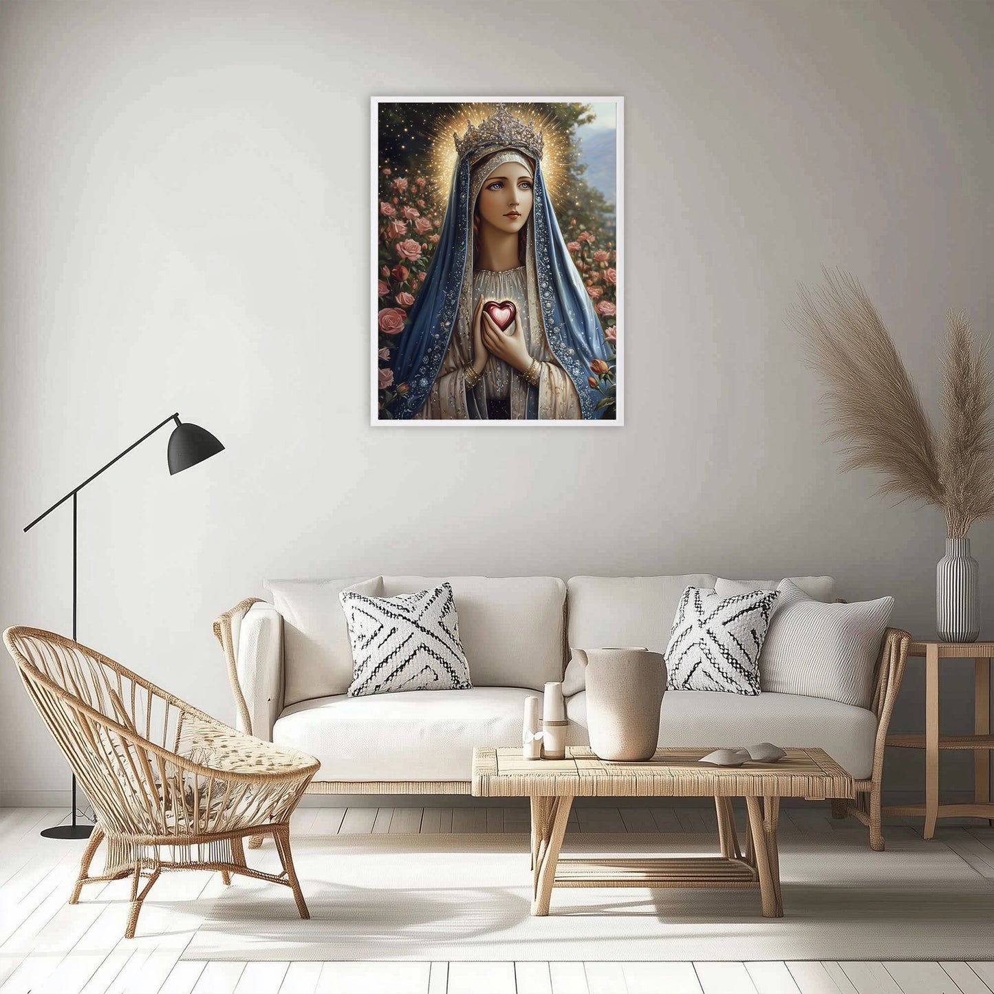 Sacred Heart of Mary | Our Lady Art | Classical Our Lady Oil Painting | Picture of Our Lady | Bible Art | Fantasy World | LDS Art