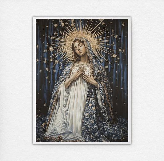Our Lady | Holy Eternity - Our Lady | Our Lady Oil Painting | The Living Our Lady | Christian Wall Art | Jesus is Among Us | LDS Art