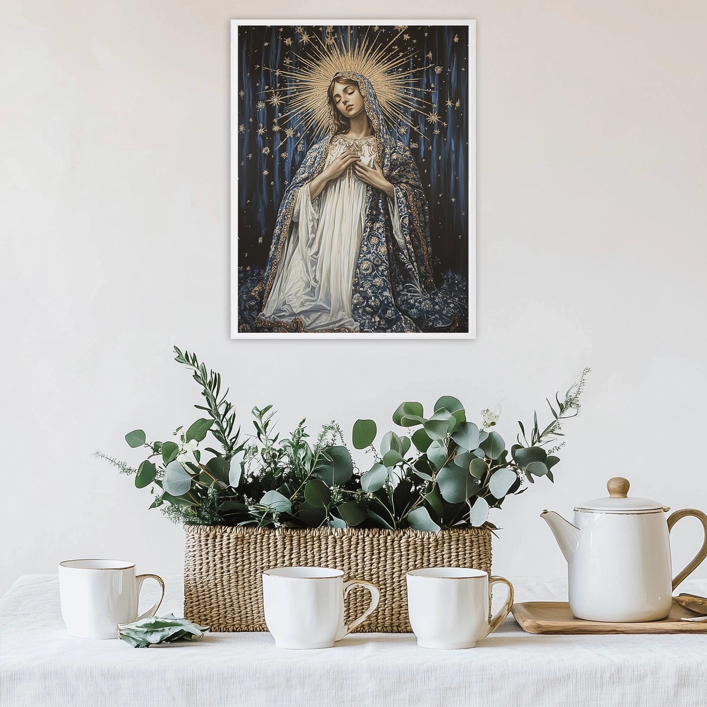 Our Lady | Holy Eternity - Our Lady | Our Lady Oil Painting | The Living Our Lady | Christian Wall Art | Jesus is Among Us | LDS Art