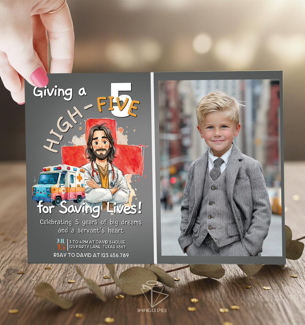 可编辑圣诞贺卡：圣诞老人来信、耶稣、气球和精灵的到来（可打印数字模板 0016）