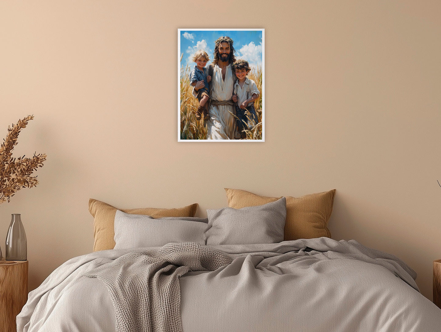 Jesus with Kids | Jesus Love Kids | Jesus Oil Painting | The Living Christ | Christian Wall Art | Jesus is Among Us | Bible Art | LDS Art