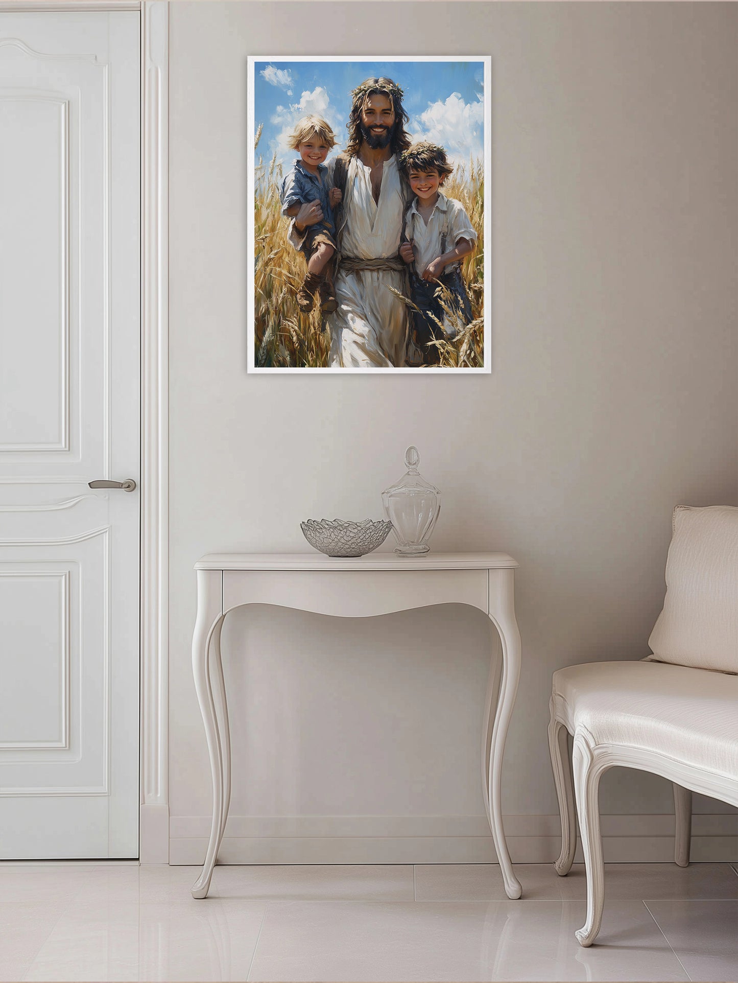 Jesus with Kids | Jesus Love Kids | Jesus Oil Painting | The Living Christ | Christian Wall Art | Jesus is Among Us | Bible Art | LDS Art
