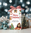 Jesus Merry Christmas Greeting, Religious Festive Ornament Card (Printable Digital Template 0022)