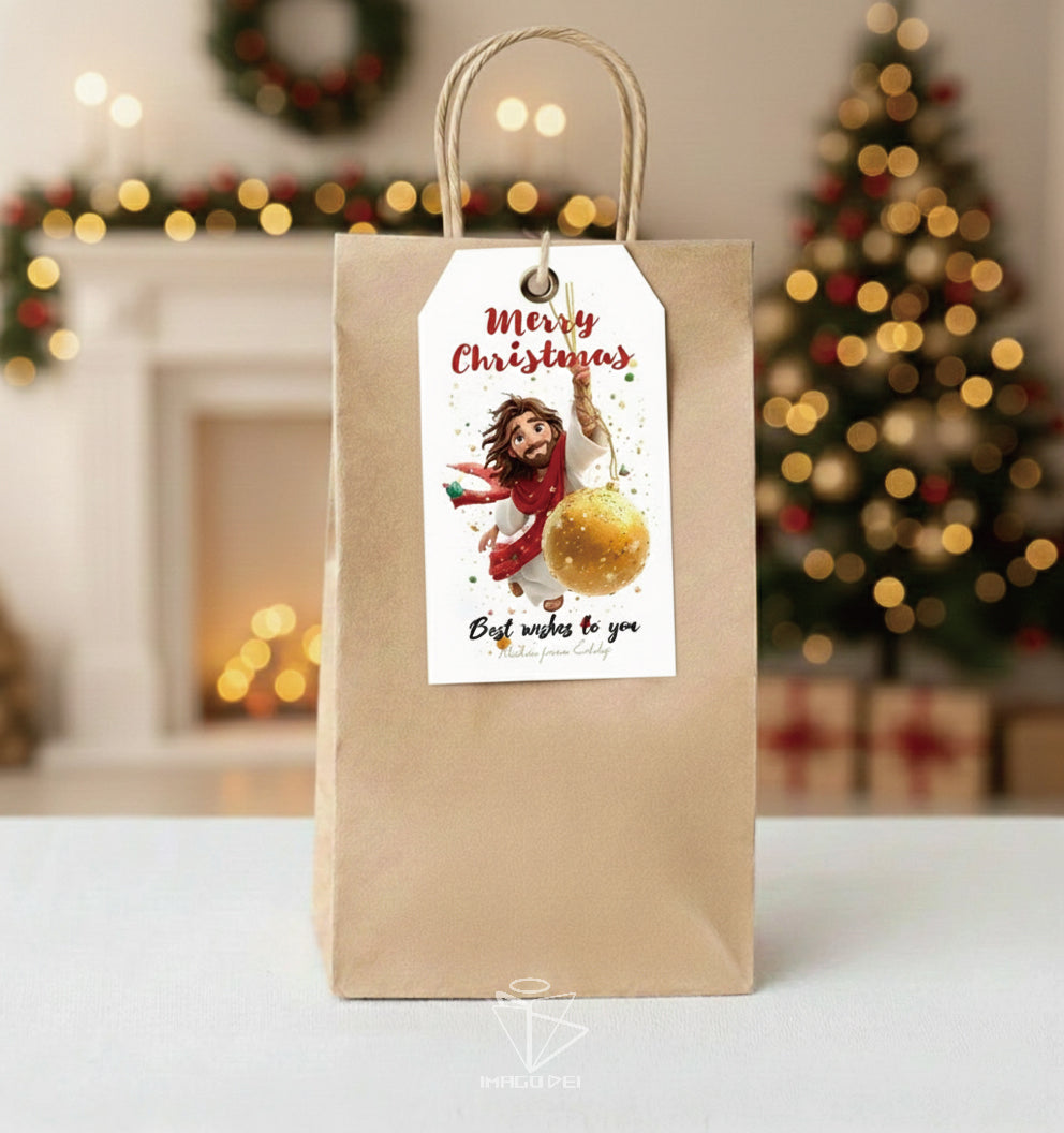 Santa Jesus Letter, Christian Funny Christmas Card, Religious Kids Note (Printable Digital Template 0015)
