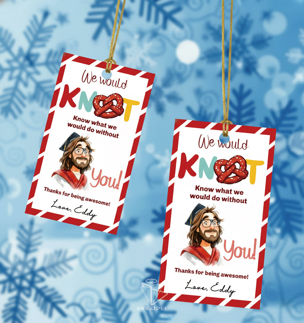 Employee Appreciation Thank You, Holiday Teacher Tag, Religious Thankful Note (Printable Digital Template 0018)