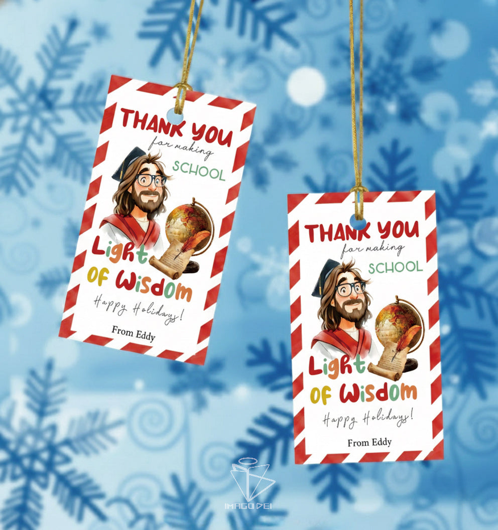 Jesus Teacher Appreciation Card, Thank You, Graduation Cap, Educator Note (Printable Digital Template 0021)