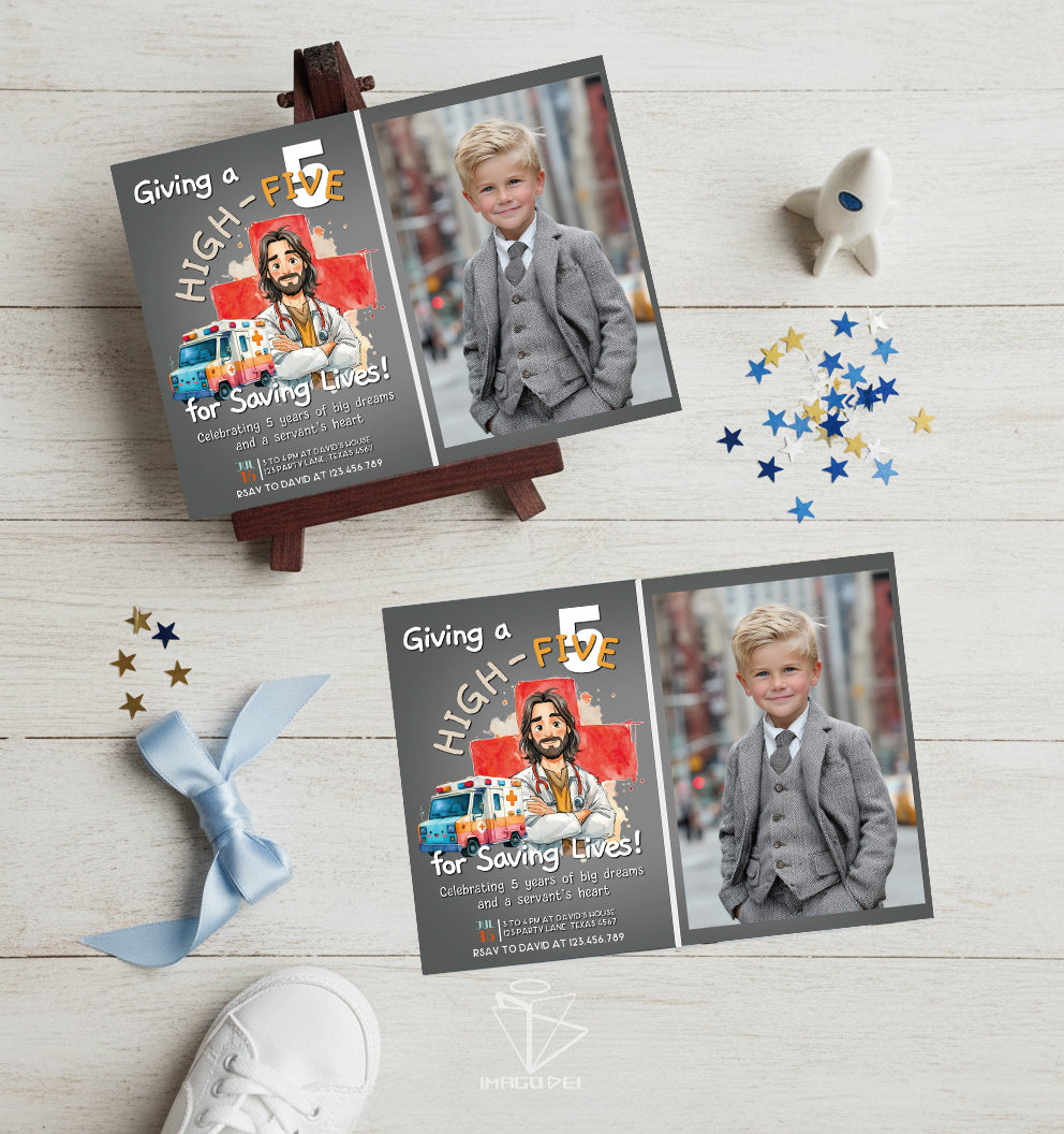 可编辑圣诞贺卡：圣诞老人来信、耶稣、气球和精灵的到来（可打印数字模板 0016）