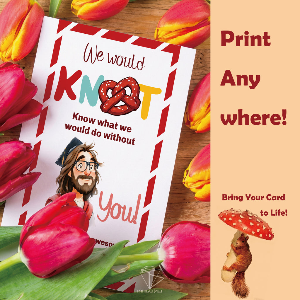 Employee Appreciation Thank You, Holiday Teacher Tag, Religious Thankful Note (Printable Digital Template 0018)