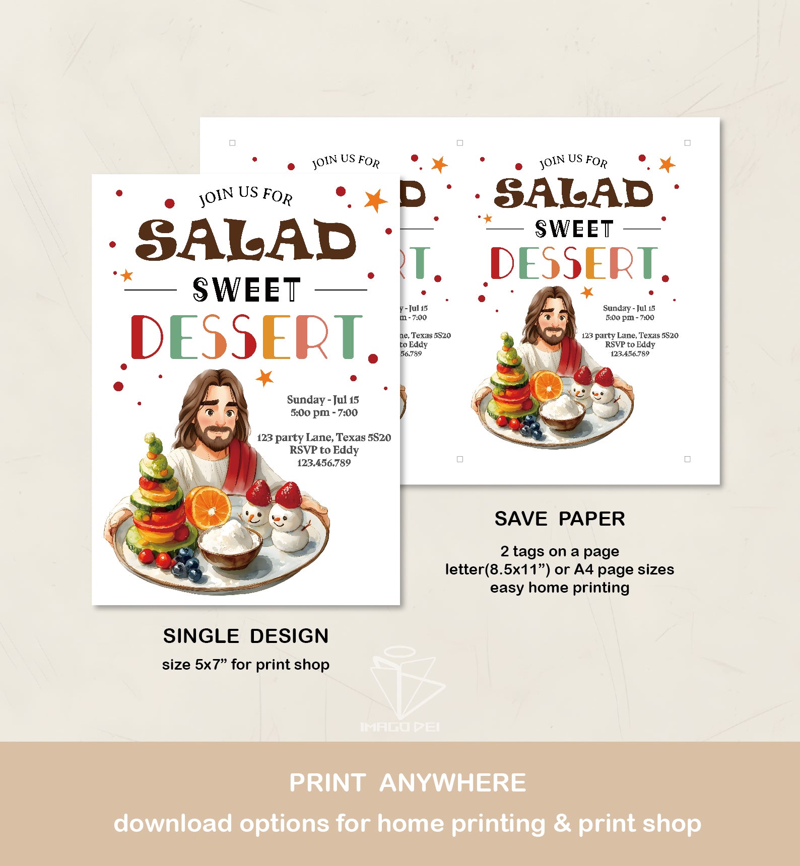 可编辑圣诞贺卡：圣诞老人来信、耶稣、气球和精灵的到来（可打印数字模板 0016）